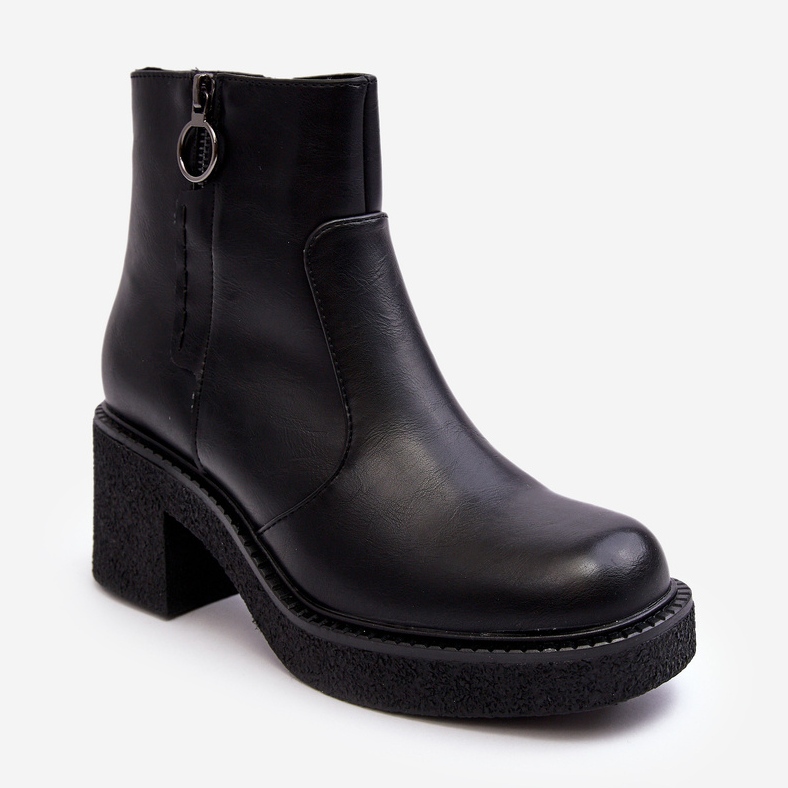 Sergio Leone Schwarze Romella-Reißverschlussstiefel für Damen 1