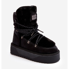 Vegane Plateau-Schneestiefel Wasserdicht D.Franklin DFSH371008 Schwarz 2