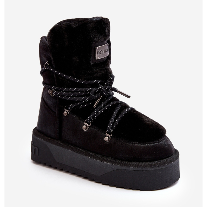 Vegane Plateau-Schneestiefel Wasserdicht D.Franklin DFSH371008 Schwarz 2