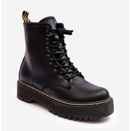 Damen-Schnürstiefeletten Schwarz Maddis 2