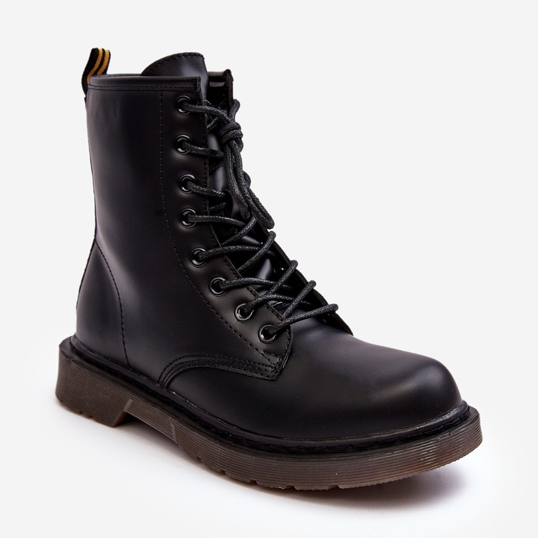 Trapper-Stiefel für Damen mit Reißverschluss in Schwarz von Mibrasa 1