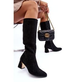 Seastar Overknee-Wildlederstiefel mit schwarzen High Heels 6