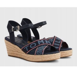 Tommy Hilfiger Webbing Low Wedge Sandal W FW0FW06297 blau 1