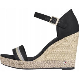 Tommy Hilfiger Grosgrain High Wedge Sandal W FW0FW05254 schwarz 1