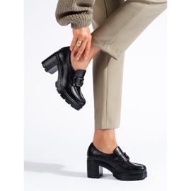 W. Potocki Schwarze Damenschuhe mit breitem Absatz von Potocki 1