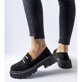 Mokassins aus Öko-Wildleder von Black Worth schwarz 1