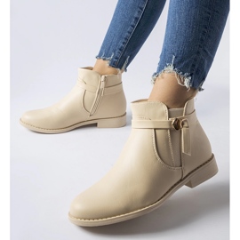 Beige flache, isolierte Stiefeletten von Raimondo 1