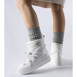 Weiße isolierte Schneestiefel mit elastischem Oslavia 1
