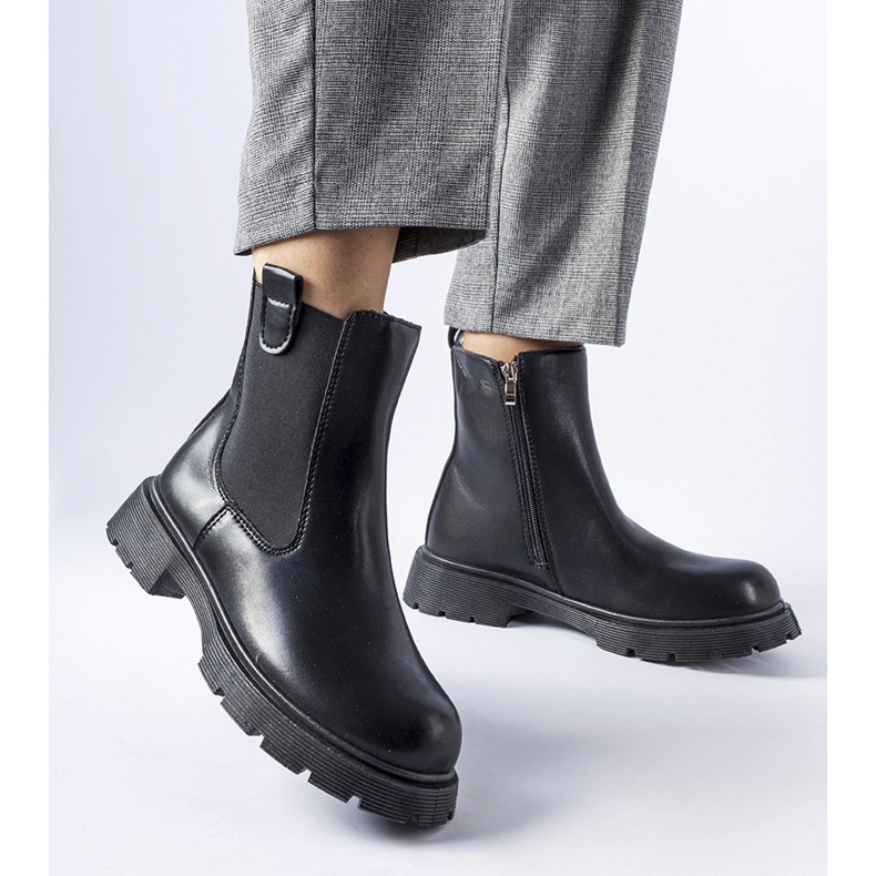 Schwarze klassische Giacinta-Stiefeletten 1