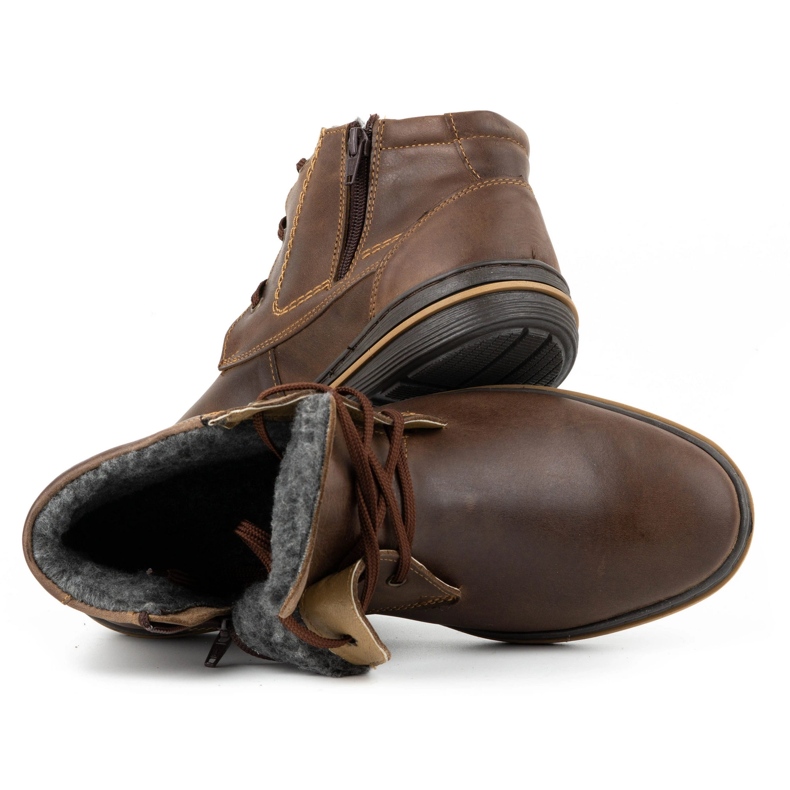 Polbut Winter Herrenlederschuhe 339 Brown braun 3