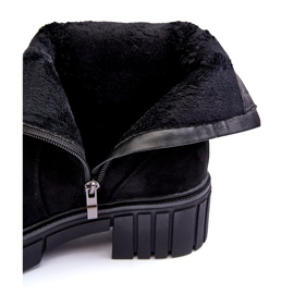 Schwarze Wildleder -Frauenstiefel 1