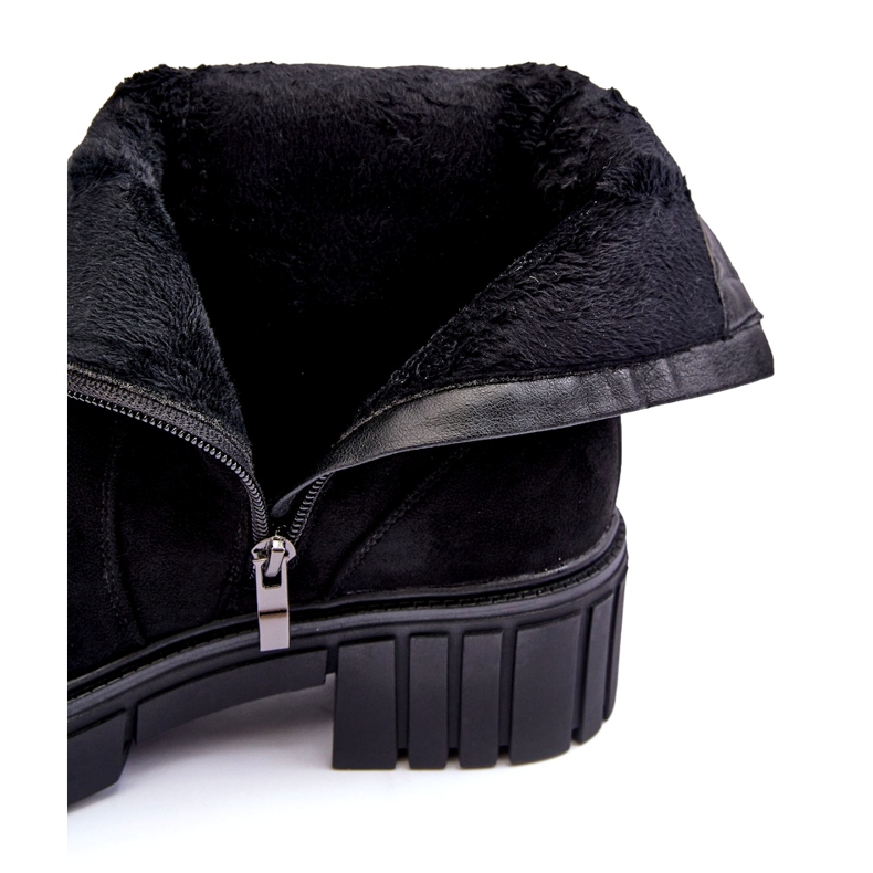 Schwarze Wildleder -Frauenstiefel 1