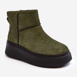 Damen-Schneestiefel aus Wildleder Maciejka 06257-24 Olive grün 1
