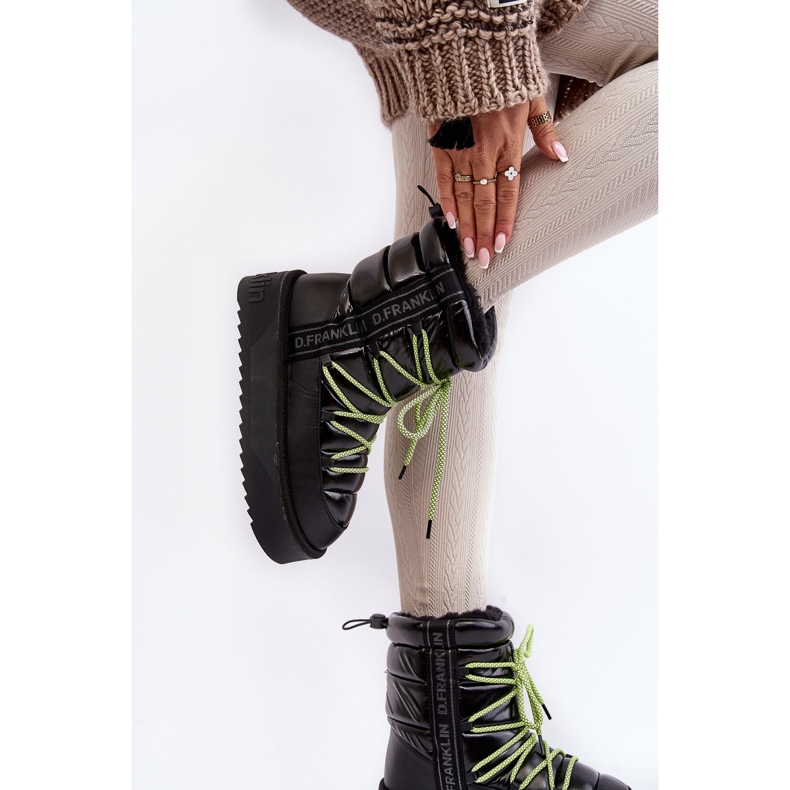 Damen-Schneestiefel mit dicker Sohle Vegan D.Franklin DFSH371007 Schwarz 1