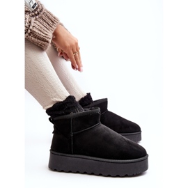 Plateau-Schneestiefel für Damen mit Fellfutter, Schwarz Xamella 1