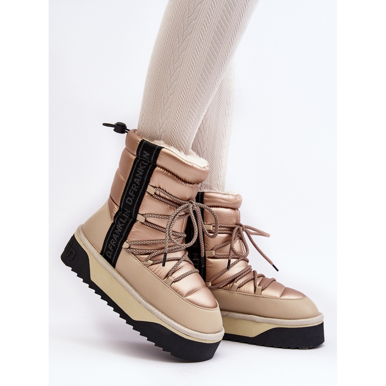 Damen-Schneestiefel mit dicker Sohle Vegan D.Franklin DFSH371006 Beige 2