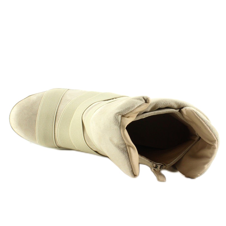 Turnschuhe mit Gummistreifen F-215 Beige 2