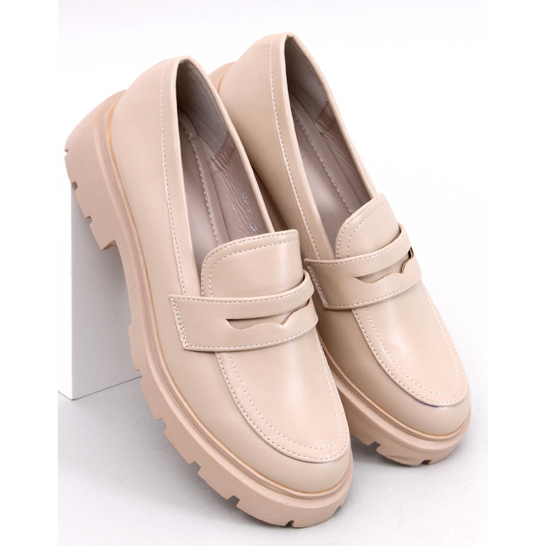 Andral Beige Plateau-Loafer 1