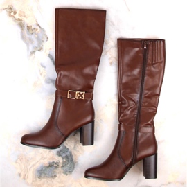 Isolierte braune Damenstiefel von Sergio Leone KZ103 1