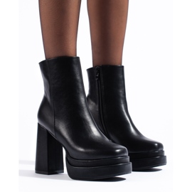 Schwarze Shelovet-Stiefeletten mit hohen Absätzen 1