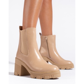 Shelovet Damen Stiefeletten, Beige 1