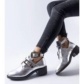 Hellmetallische, hochgeschnittene Ritaldi-Stiefeletten silber- 1