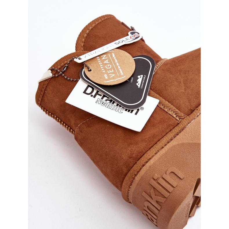 Vegane wasserdichte Plateau-Schneestiefel D.Franklin DFSH371004 Braun 2