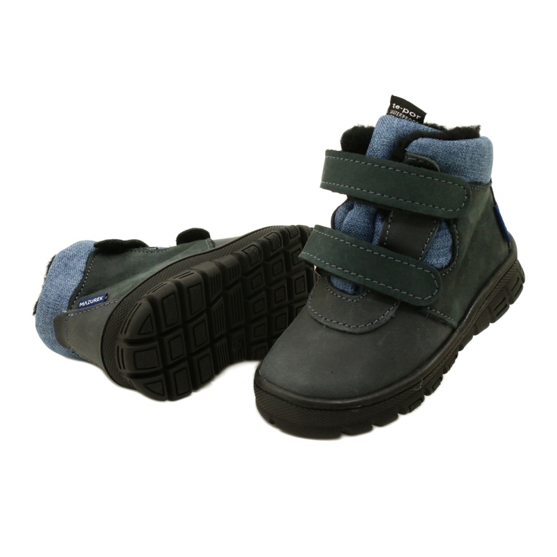 Stiefel mit Klettmembran TE-POR Mazurek 1360 Marineblau 4