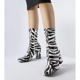 Upland-Stiefeletten mit Zebra-Imitat schwarz 1