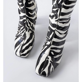 Upland-Stiefeletten mit Zebra-Imitat schwarz 2