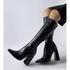 Schwarze High-Heel-Stiefel von Abelino 1