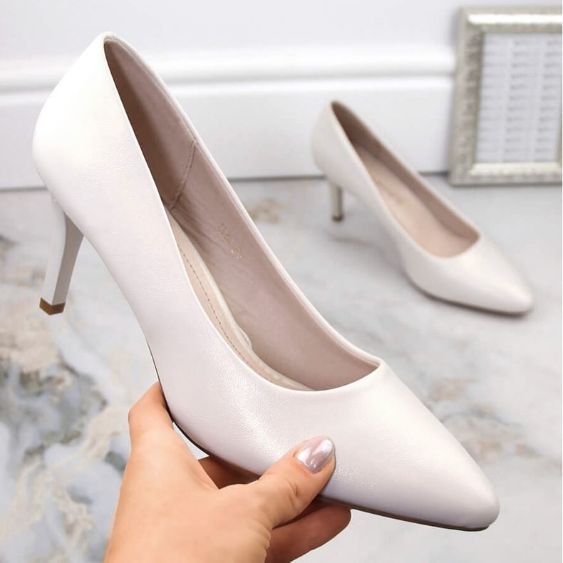 Damen-Perlenpumps Sergio Leone 1336 silber- 1