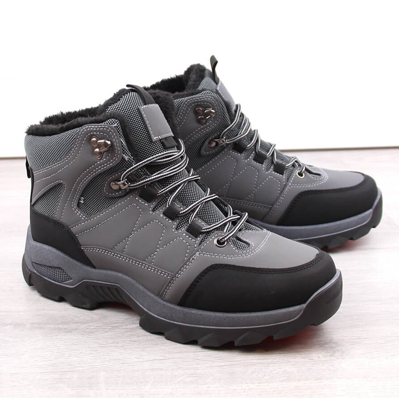 Isolierte Winterstiefel für Herren, grau 1