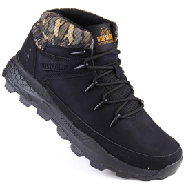 Bustagrip Herren-High-Top-Trekkingschuhe aus Leder, schwarz 1
