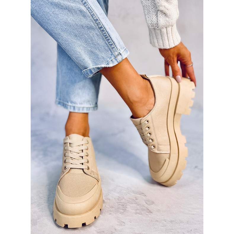 Golv Khaki Trekking-Sneaker beige 1