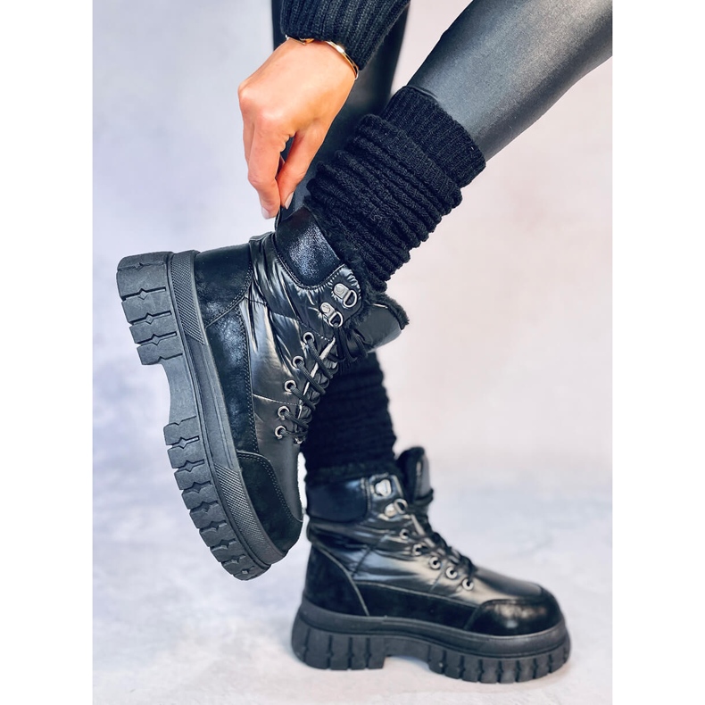 Renn Schwarze Schneestiefel für Damen 2