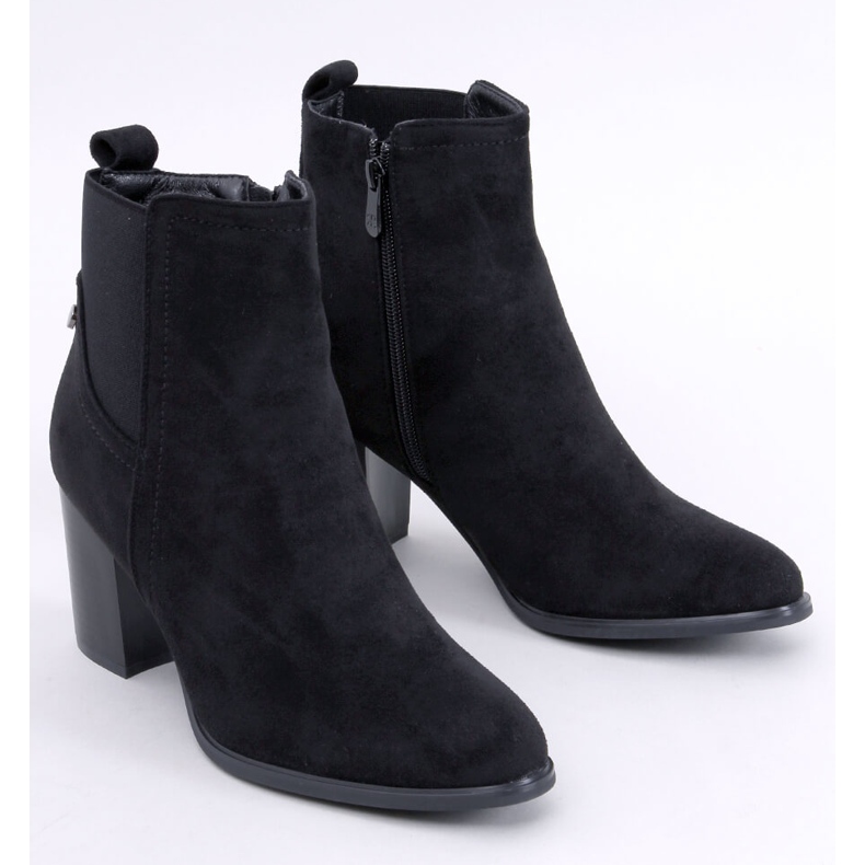 Rosey Black klassische Stiefeletten mit hohen Absätzen schwarz 1