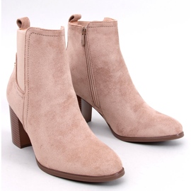 Klassische Stiefeletten mit hohem Absatz in Rosey Khaki beige 1