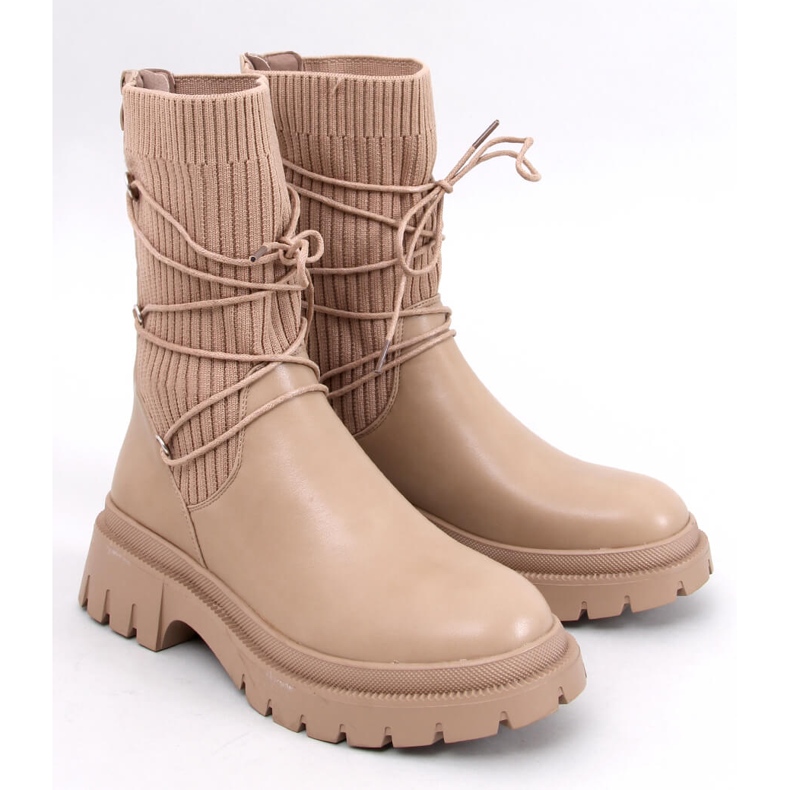 Willet Khaki Sockenstiefeletten beige 1