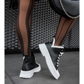 Schwarze High-Plateau-Sneaker von Jose 1