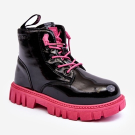Isolierte Lack-Kinderstiefel Big Star MM374148 Schwarz und Pink 1