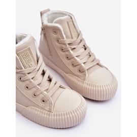 Isolierte Kinder-Sneaker mit Reißverschluss Big Star MM374012 Hellbeige 3