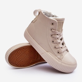 Isolierte Kinder-Sneaker mit Reißverschluss Big Star MM374012 Hellbeige 5
