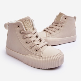Isolierte Kinder-Sneaker mit Reißverschluss Big Star MM374012 Hellbeige 6