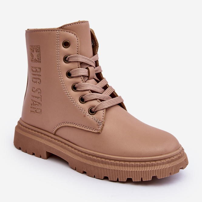 Warme Kinderstiefel aus Leder Big Star MM374154 Beige 1