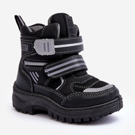 Isolierte Schneestiefel mit Klettverschluss für Kinder, Schwarz, Big Star MM374129 1