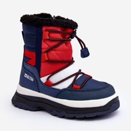 Isolierte Schneestiefel für Kinder mit Reißverschluss, Marineblau, Big Star MM374194 5