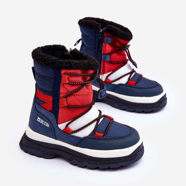 Isolierte Schneestiefel für Kinder mit Reißverschluss, Marineblau, Big Star MM374194 2