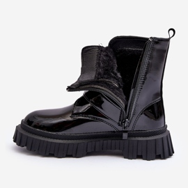 FR1 Lackierte, isolierte Mädchenstiefel, Black Rilina schwarz 2