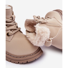 Trapperstiefel für Kinder mit Reißverschluss und Schaffell Beige Marialee 1